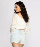 Crochet Queen Off The Shoulder Crop Top