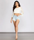 Crochet Queen Off The Shoulder Crop Top