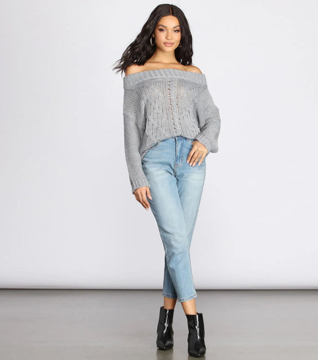 MARK&LONA ニット Swingin'NubbyCrewSweater ステッチデザインニットトップス｜WOMEN｜250ISB70-299B｜AZUL