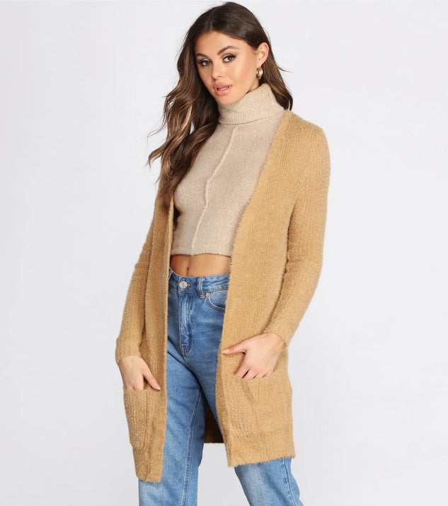 Fuzzy Mid-Length Cardigan | Windsor