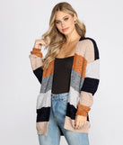 Colorblock Chenille Caridgan
