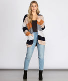 Colorblock Chenille Caridgan