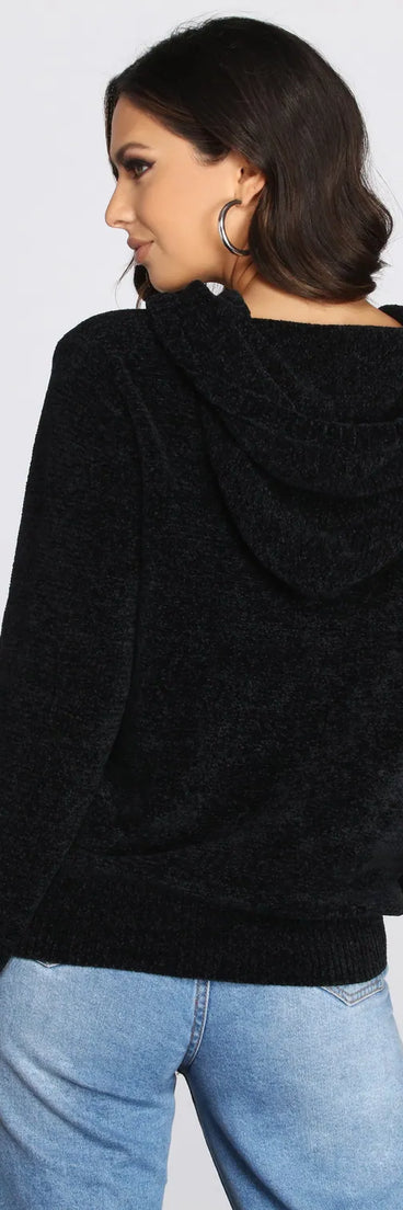 Chillin' In Chenille Zip Hoodie