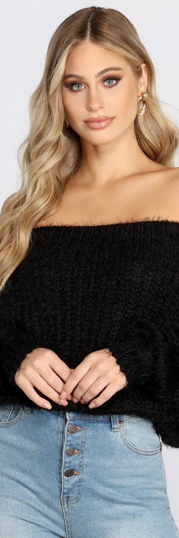 Knit Off The Shoulder Sweater