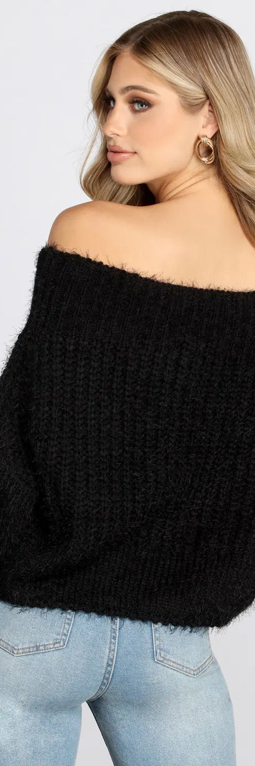 Knit Off The Shoulder Sweater