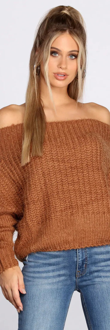 Knit Off Shoulder Sweater