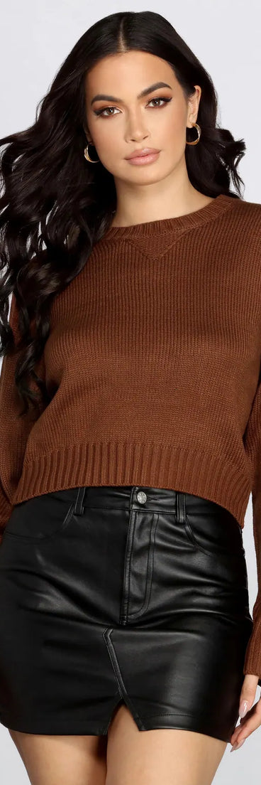 Basically Cute Cropped Sweater