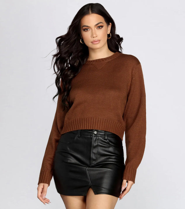 Basically Cute Cropped Sweater