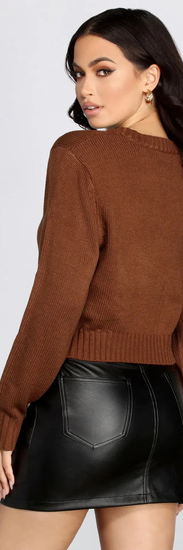 Basically Cute Cropped Sweater