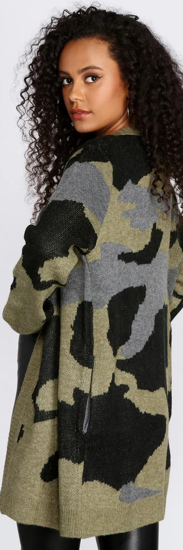 Cozy In Camo Cardigan