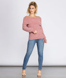 Chic Off The Shoulder Chenille Sweater