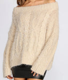 Off The Shoulder Cozy Knit Sweater