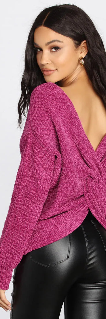 Don't Get It Twisted Chenille Sweater