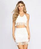 Effortless Boho Fringe Halter Crop Top