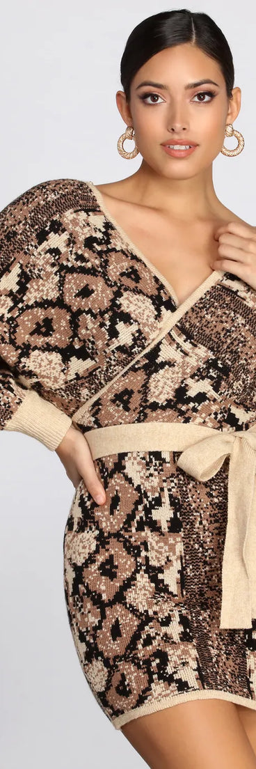 Snake You Out Sweater Dress