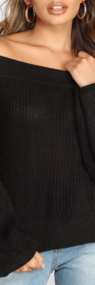 Perfect Puff Sleeve Off The Shoulder Sweater