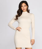 Knit Girl Mock Neck Sweater Dress