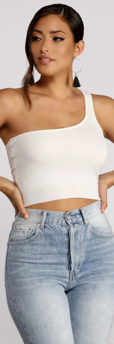 One Shoulder Wonder Crop Top