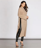 Knit Mini Tie-Waist Sweater Dress