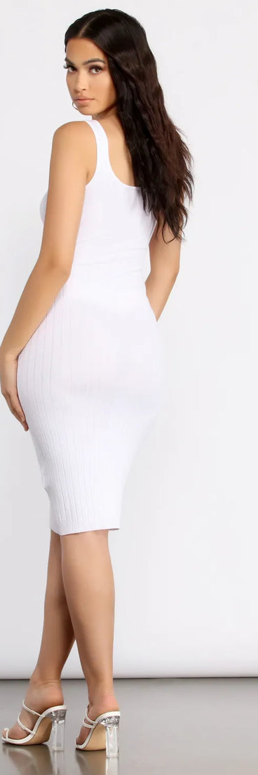 Allure Them All Scoop Neck Tank Midi Dress