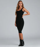 Allure Them All Scoop Neck Tank Midi Dress
