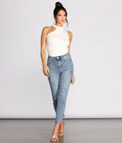 All The Looks Asymmetric Ribbed Top