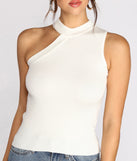 All The Looks Asymmetric Ribbed Top