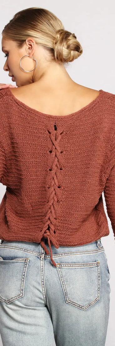 Always Cozy Cable Knit Lattice Sweater