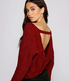 Casually Chic Twist Back Chenille Sweater
