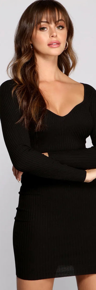 Total Sweetheart Ribbed Mini Dress