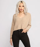 Keep It Chill In Chenille Cropped Sweater