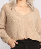 Keep It Chill In Chenille Cropped Sweater