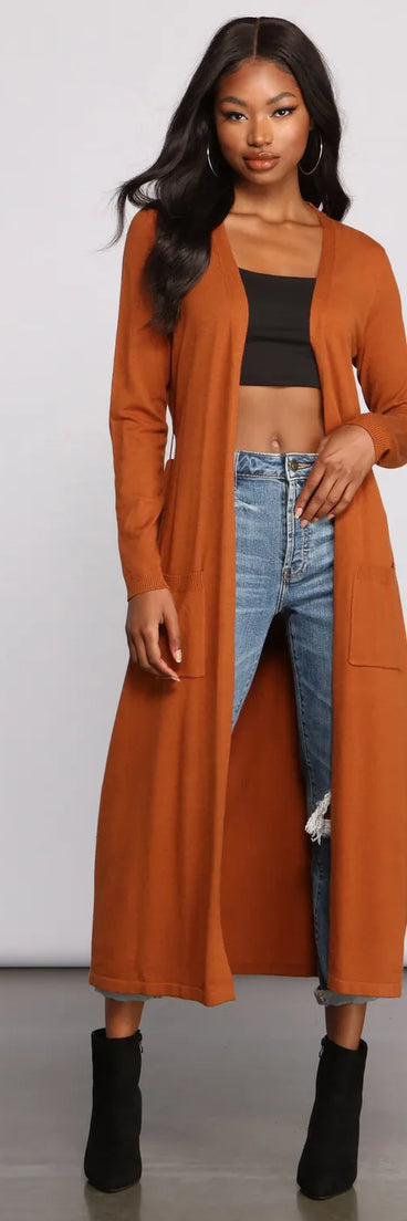 So Chic Tie Waist Duster