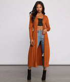 So Chic Tie Waist Duster