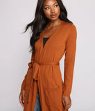 So Chic Tie Waist Duster