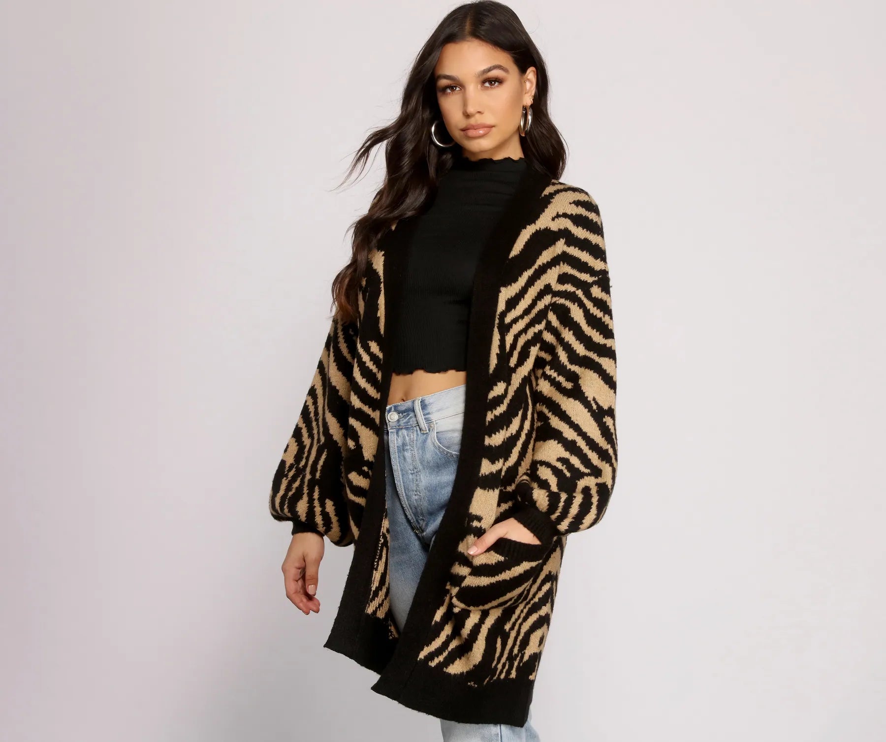 Wild Side Zebra Print Cardigan | Windsor Wild Side Zebra Print Cardigan | Windsor