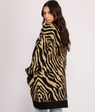 Wild Side Zebra Print Cardigan