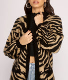 Wild Side Zebra Print Cardigan