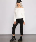 Cozy Eyelash Knit Off The Shoulder Sweater