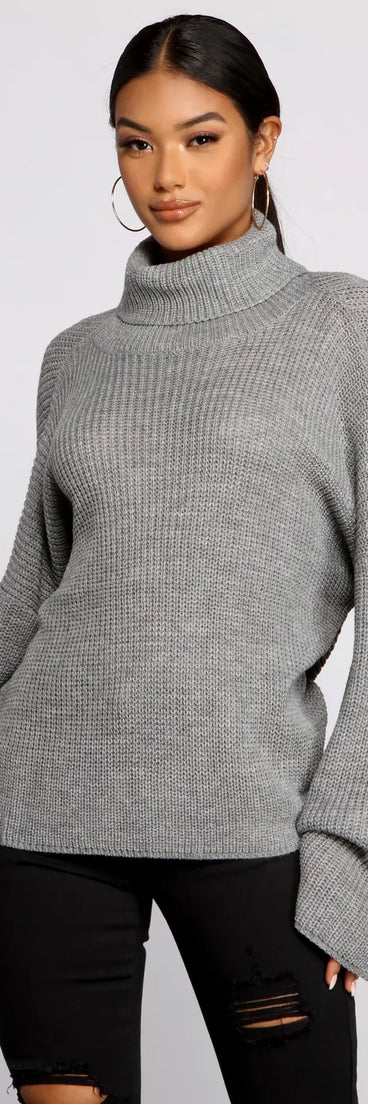 So Chic Surplice Open Back Sweater