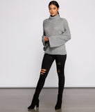 So Chic Surplice Open Back Sweater