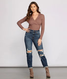 Cozy Ribbed Knit Long Sleeve Top