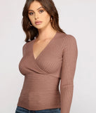 Cozy Ribbed Knit Long Sleeve Top