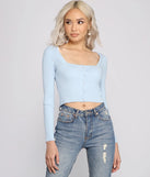 Trendy Girl Ribbed Knit Crop Top
