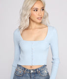 Trendy Girl Ribbed Knit Crop Top