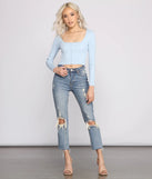 Trendy Girl Ribbed Knit Crop Top