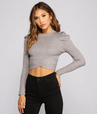 Puff Sleeve Perfection Crop Top