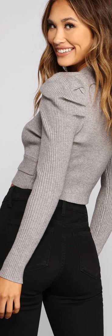 Puff Sleeve Perfection Crop Top