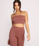 Keeping Knit Casual Crop Tube Top