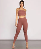 Keeping Knit Casual Crop Tube Top